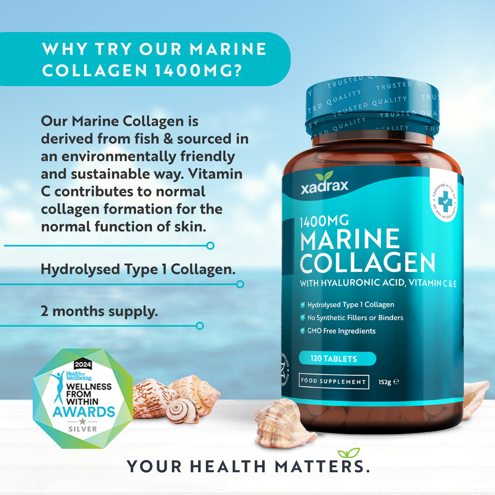 XADRAX® Hydrolysed Marine Collagen with Hyaluronic Acid 1400mg