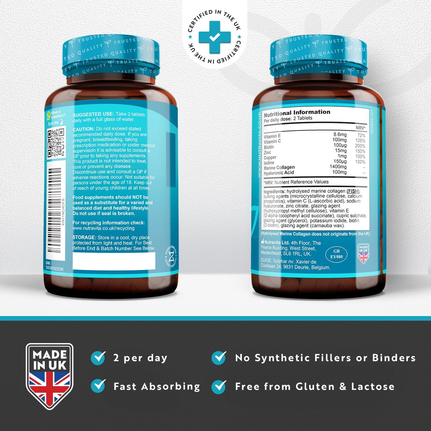 XADRAX® Hydrolysed Marine Collagen with Hyaluronic Acid 1400mg