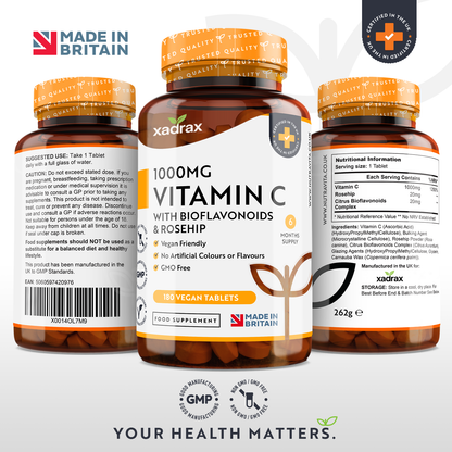 XADRAX® Vitamin C 1000mg with Bioflavonoids & Rosehip