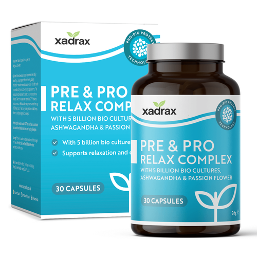 Xadrax Pre&Pro Bio Cultures with Vitamin B6 & Ashwagandha – 30 Capsules
